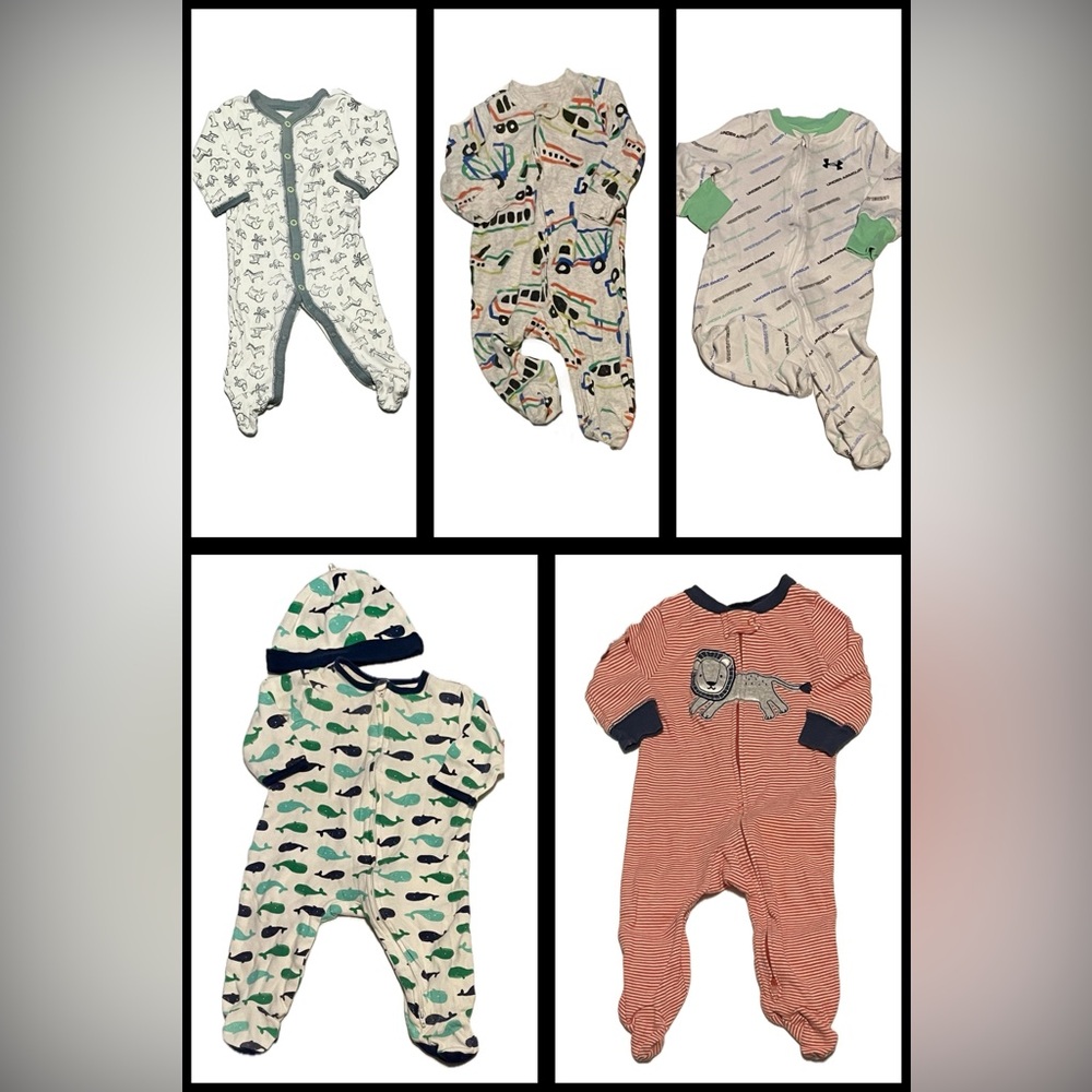 5pc Lightweight sleeper bundle sz 6mo